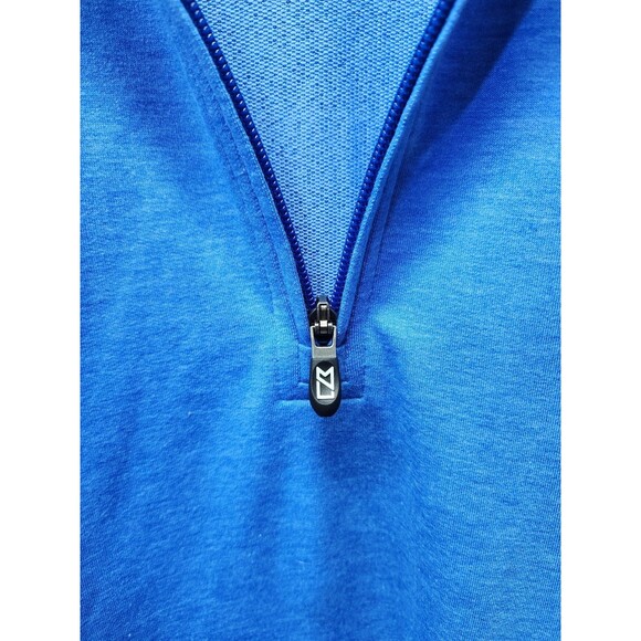 NWT Cutter & Buck Shoreline 1/4 Zip Pullover Blue LT Large Men Golf MSRP $95 - Picture 4 of 8